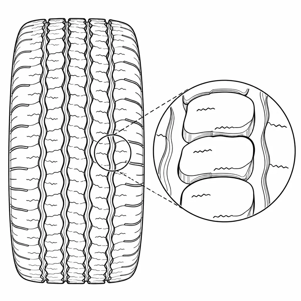 Schéma illustratif : Petits pavés courts aux contours arrondis