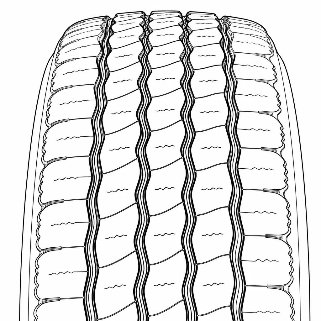 Schéma illustratif : Quatre rainures étroites séparant des files compactes de pavés