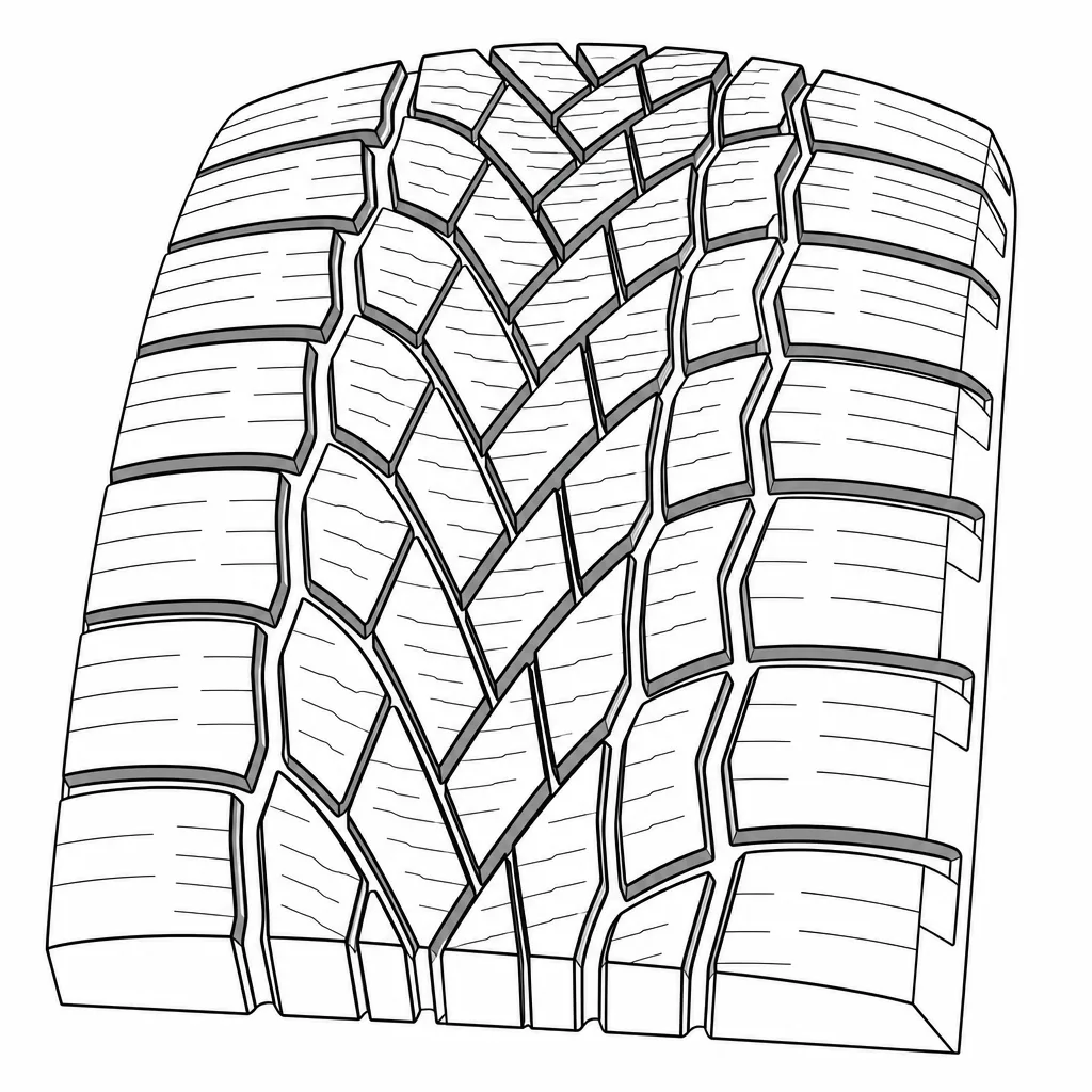 Schéma illustratif : Chaîne médiane de pavés en chevrons imbriqués