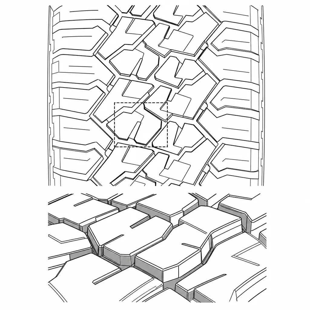 Schéma illustratif : Géométrie polygonale à angles multiples