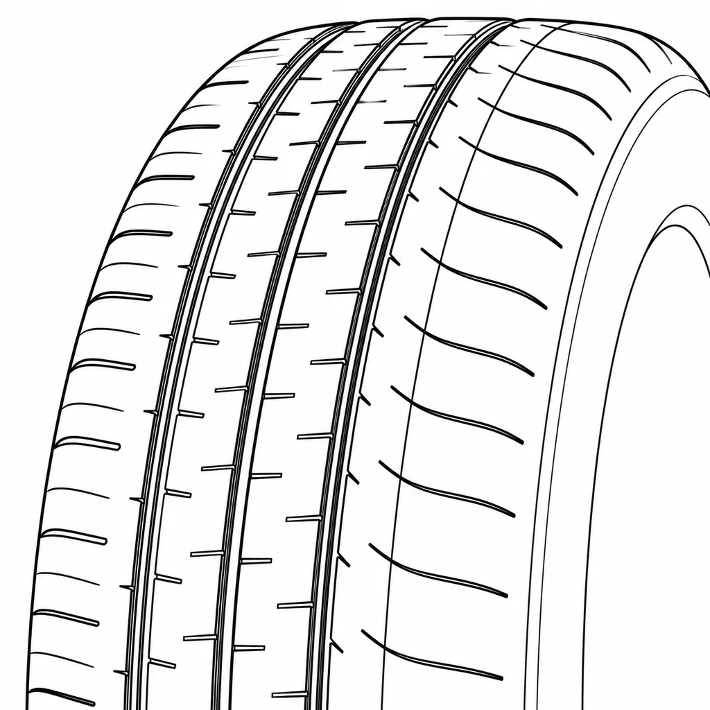 Schéma illustratif : Épaules arrondies semi-continues à fines encoches transversales