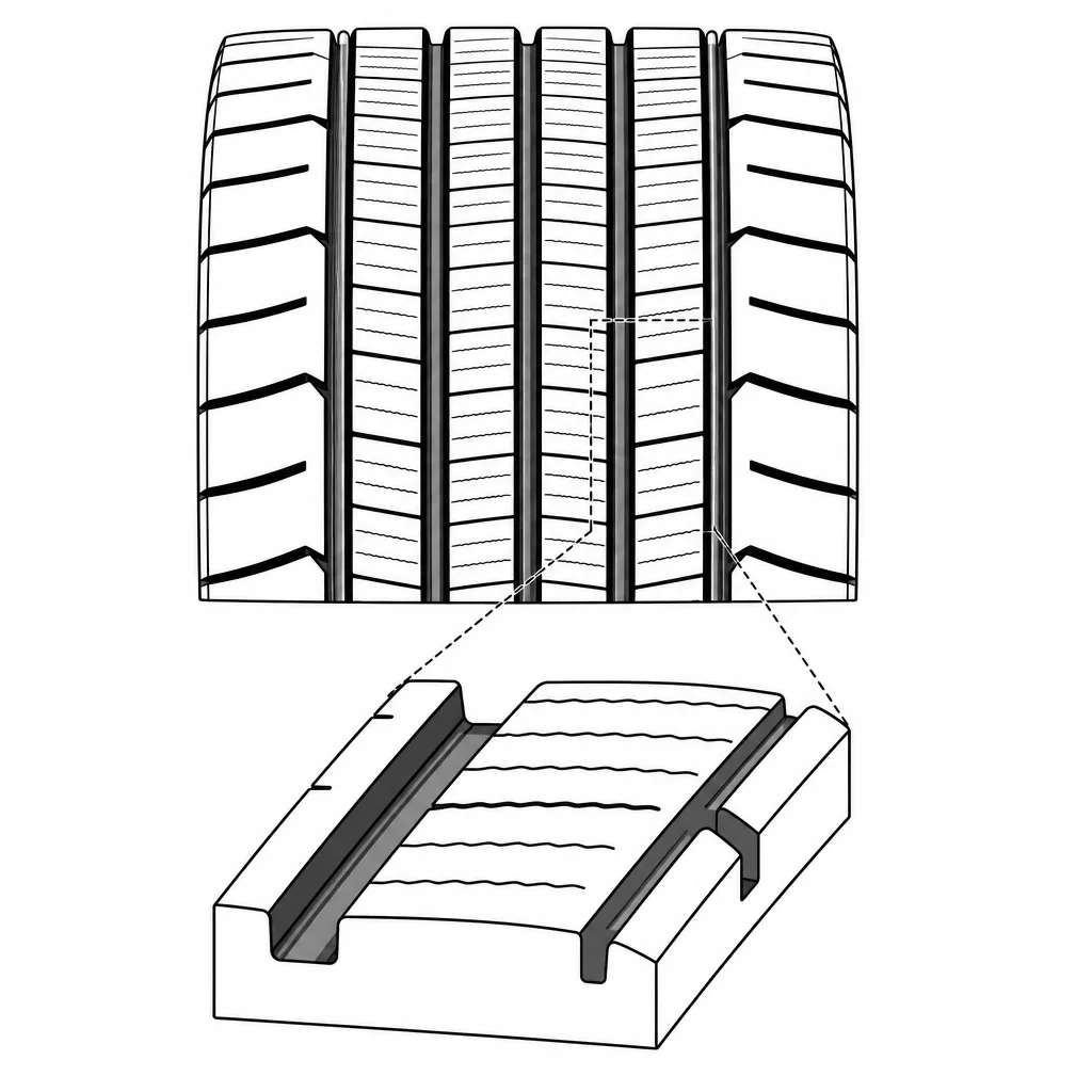 Schéma illustratif : Organisation macroscopique presque symétrique et absence de chevrons prononcés