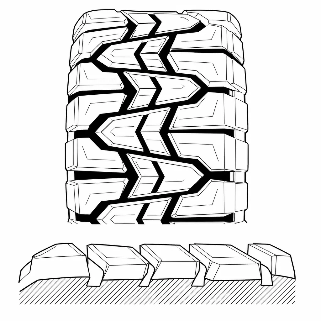 Schéma illustratif : Rapport plein/creux très faible entre les gros pavés