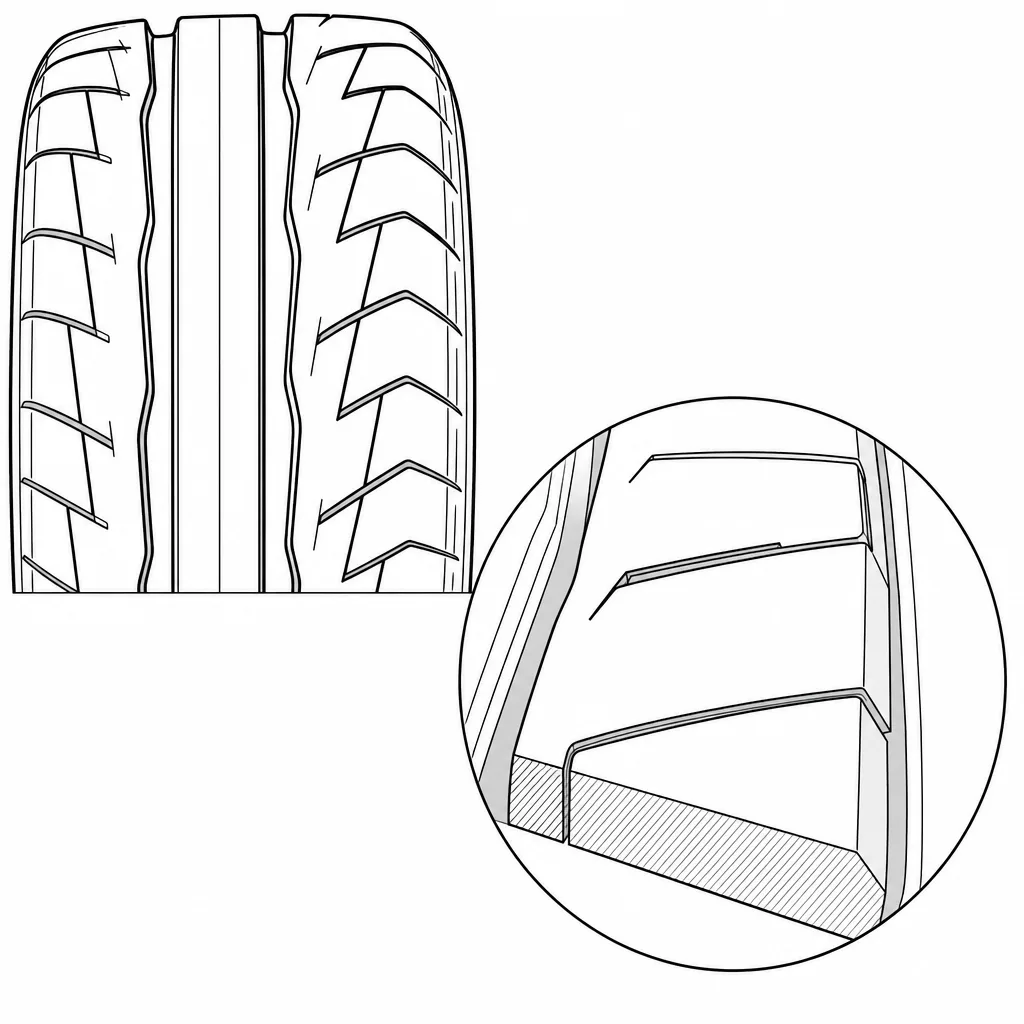Schéma illustratif : Fines coupures obliques espacées