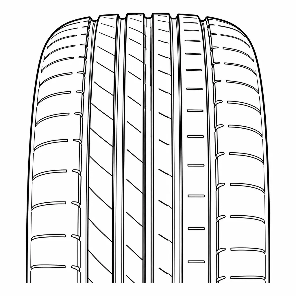 Schéma illustratif : Répartition visuellement symétrique des bandes, pavés et encoches