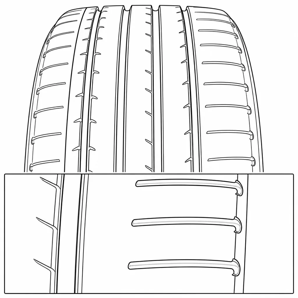 Schéma illustratif : Espacement régulier des découpes périphériques