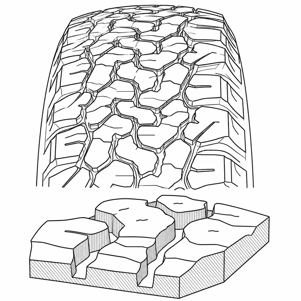 Schéma illustratif : Forte proportion de creux entre les éléments porteurs