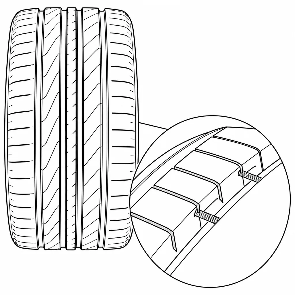 Schéma illustratif : Ponts de gomme entre les découpes des épaules