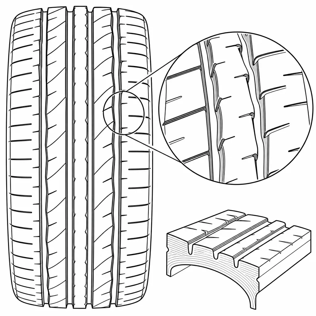 Schéma illustratif : Sections variables des éléments intermédiaires près des contours courbes