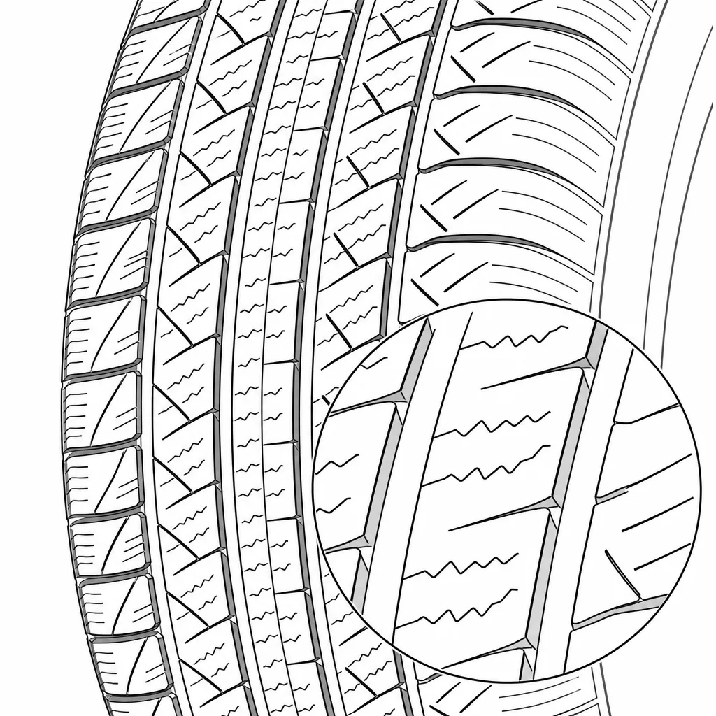 Schéma illustratif : Encoches obliques et ondulées dans les éléments porteurs