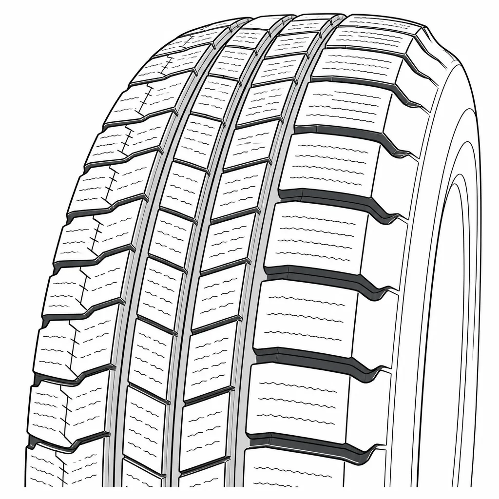 Schéma illustratif : Pavés d’épaule plus massifs mais séparés par de larges encoches