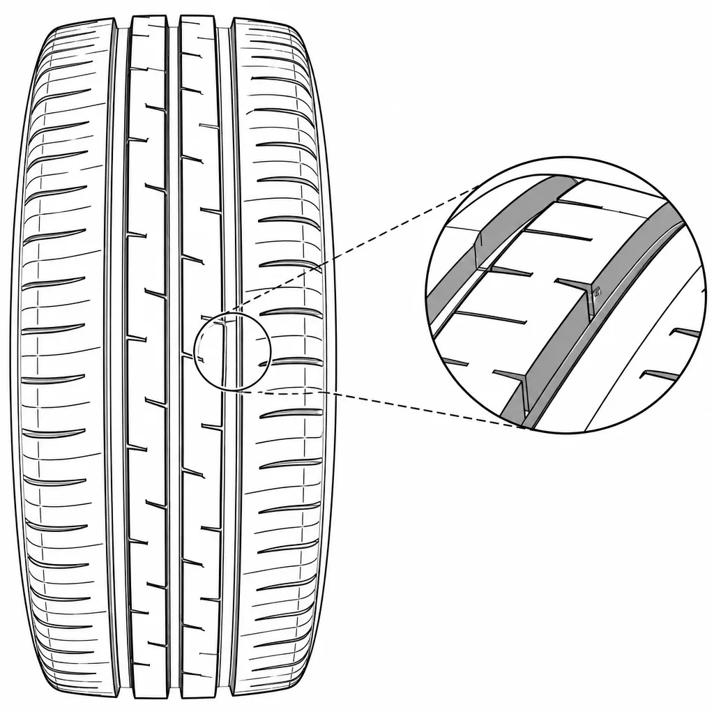 Schéma illustratif : Lamellisation moyenne des pavés intermédiaires allongés