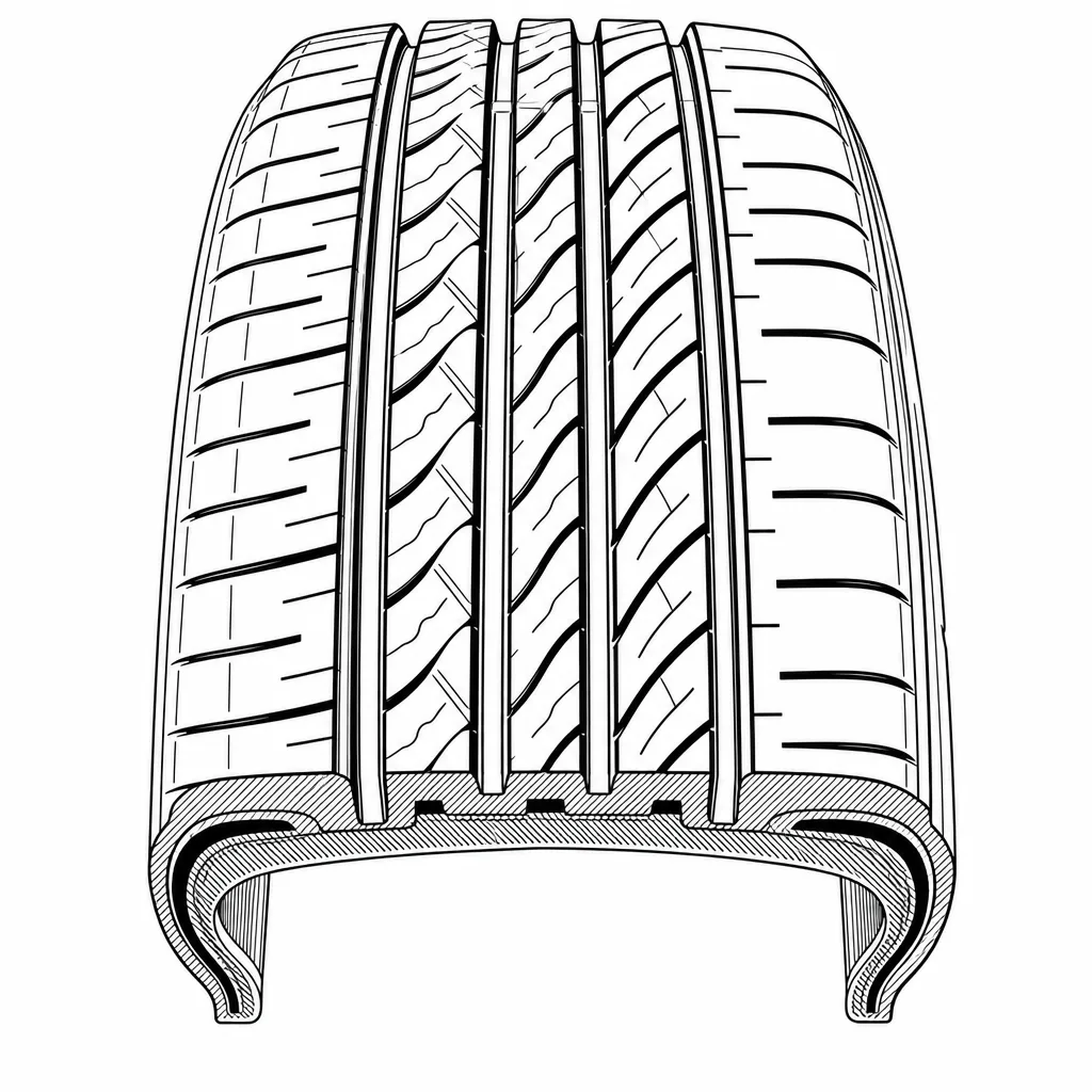 Schéma illustratif : Répartition asymétrique des volumes de gomme