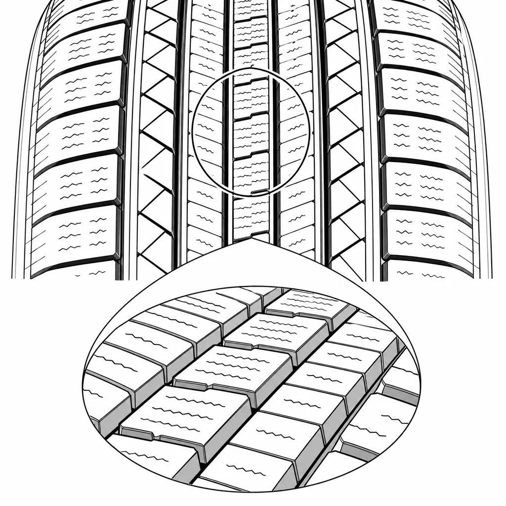 Schéma illustratif : Chemin de gomme central interrompu par la segmentation