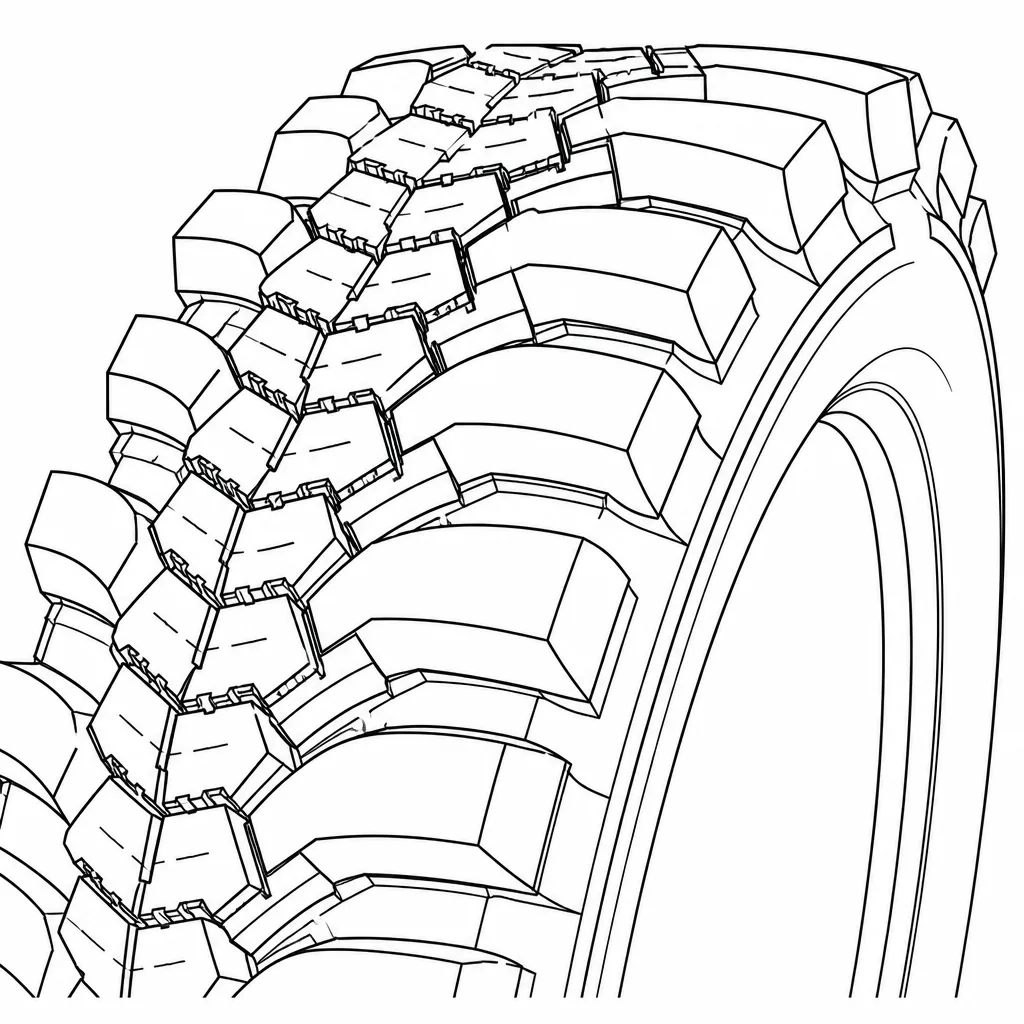 Schéma illustratif : Épaules formées de crampons rectangulaires saillants et très espacés