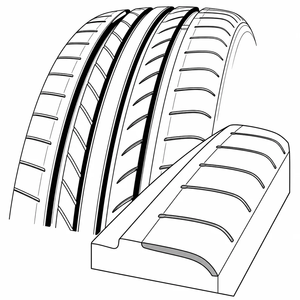 Schéma illustratif : Épaules quasi continues munies de courtes encoches transversales