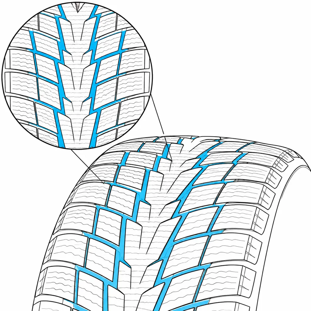 Schéma illustratif : Trois canaux circonférentiels sinueux reliés aux intervalles obliques