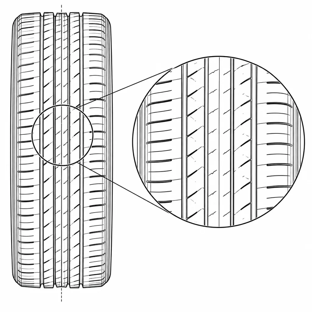 Schéma illustratif : Répartition miroir des éléments de part et d’autre de l’axe