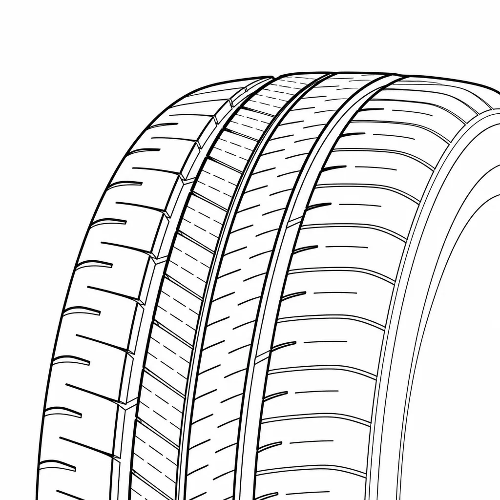 Schéma illustratif : Pavés d’épaule à surface porteuse plus importante, mais traversés de coupures