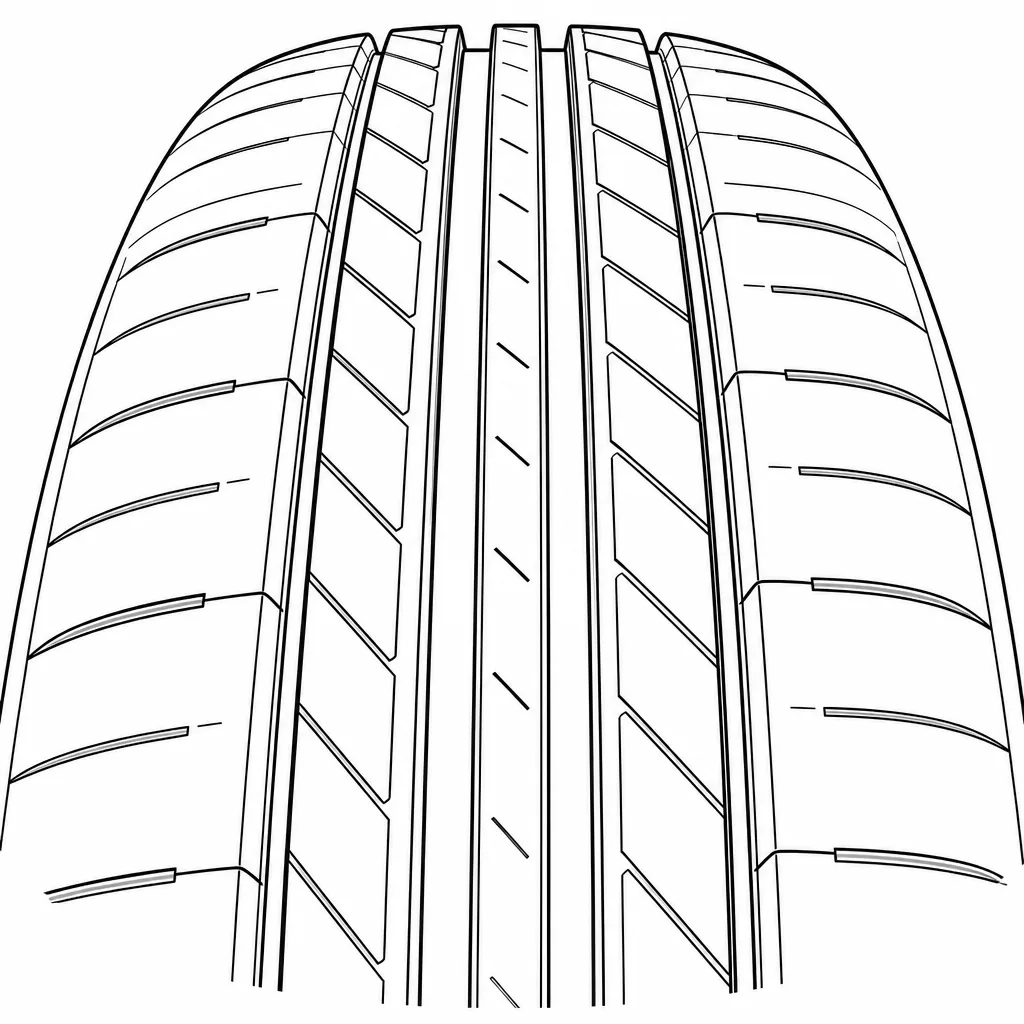 Schéma illustratif : Nervure centrale étroite, continue et ponctuée de petites entailles