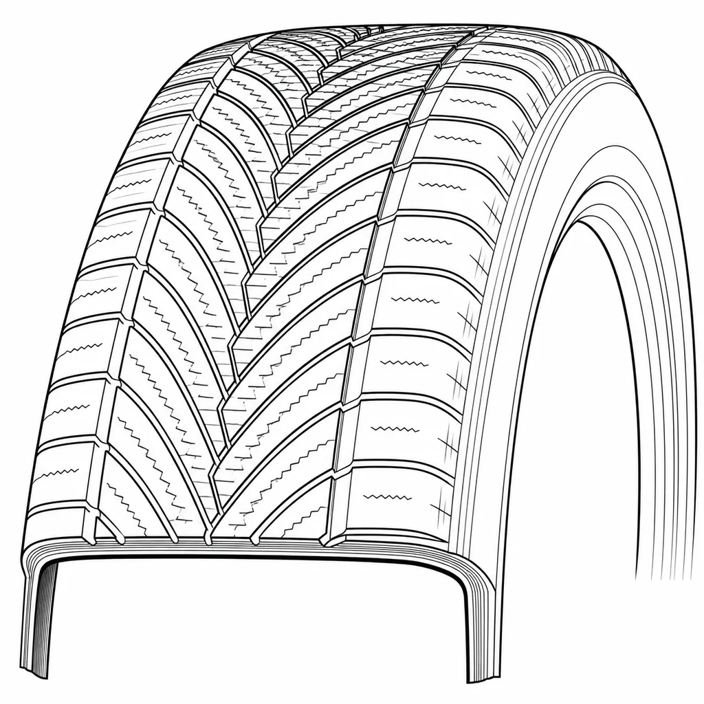Schéma illustratif : Épaules arrondies formées d’éléments allongés régulièrement segmentés
