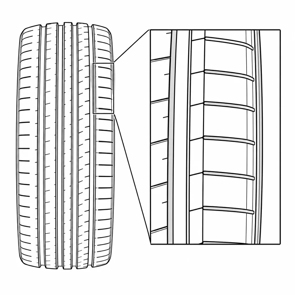 Schéma illustratif : Épaules quasi continues à encoches transversales courtes