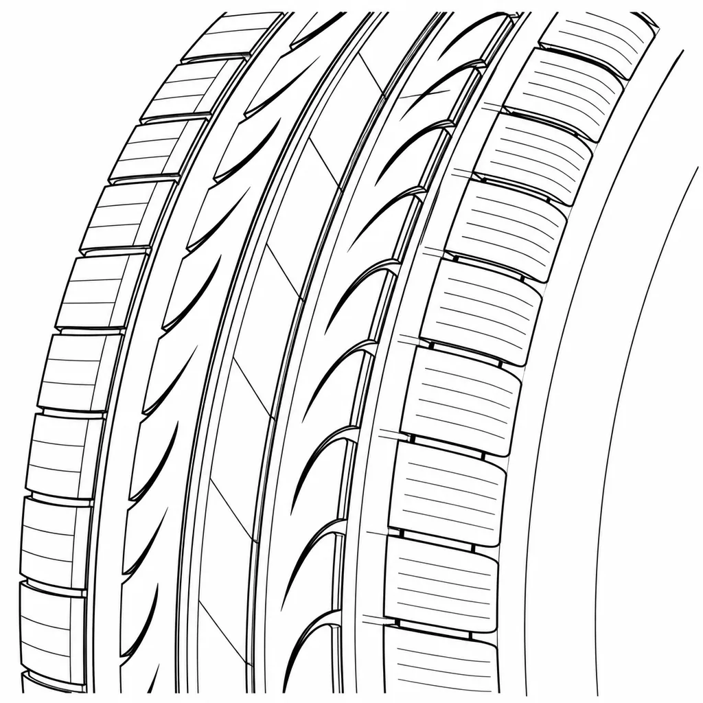 Schéma illustratif : Épaules semi-continues traversées par des incisions transversales rapprochées