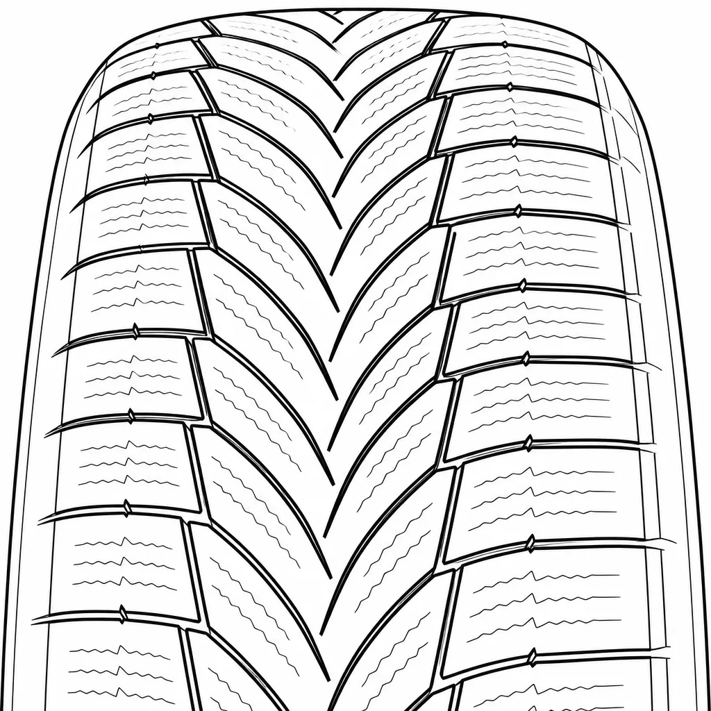 Schéma illustratif : Zone centrale composée de pointes de chevrons sans nervure continue