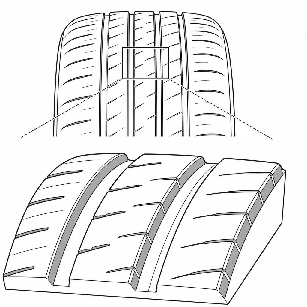 Schéma illustratif : Entailles transversales ou obliques de densité moyenne