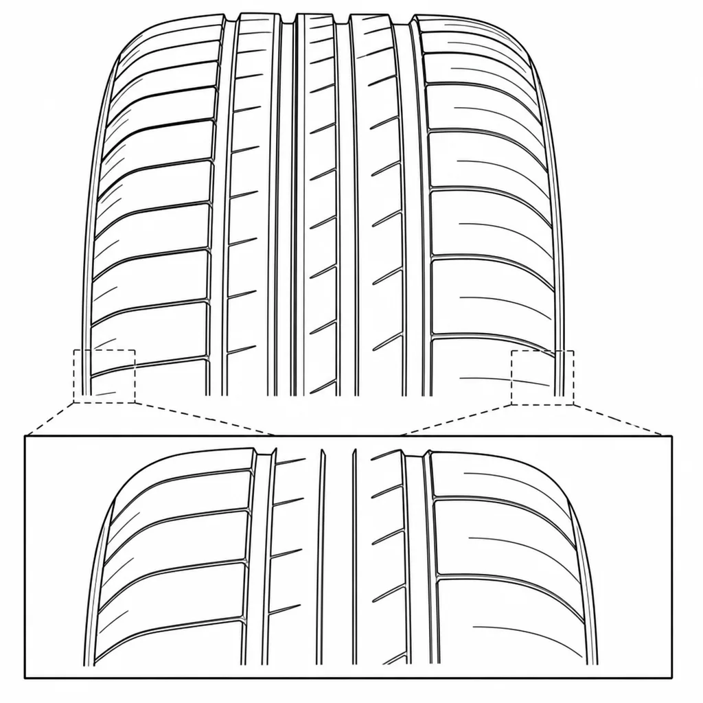 Schéma illustratif : Contour arrondi des épaules