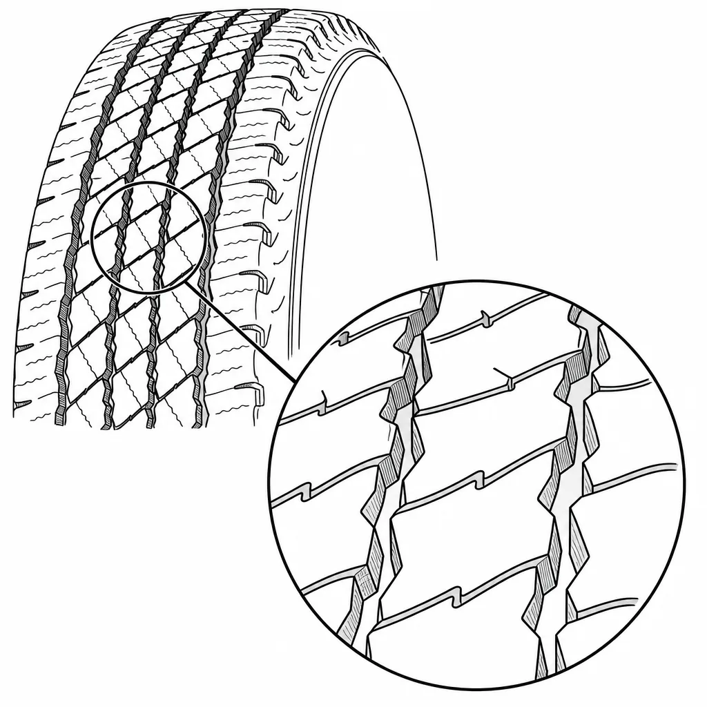 Schéma illustratif : Interfaces sinueuses entre éléments adjacents