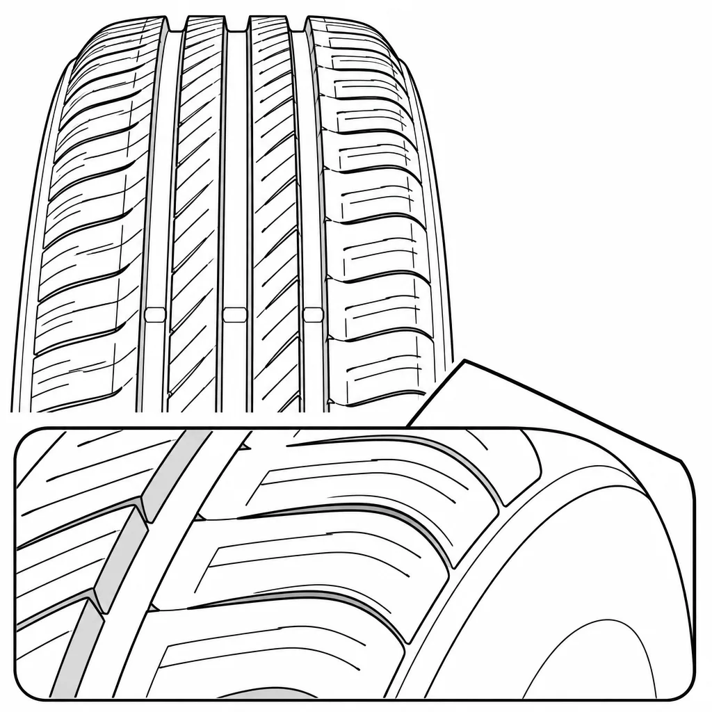 Schéma illustratif : Contour arrondi des épaules