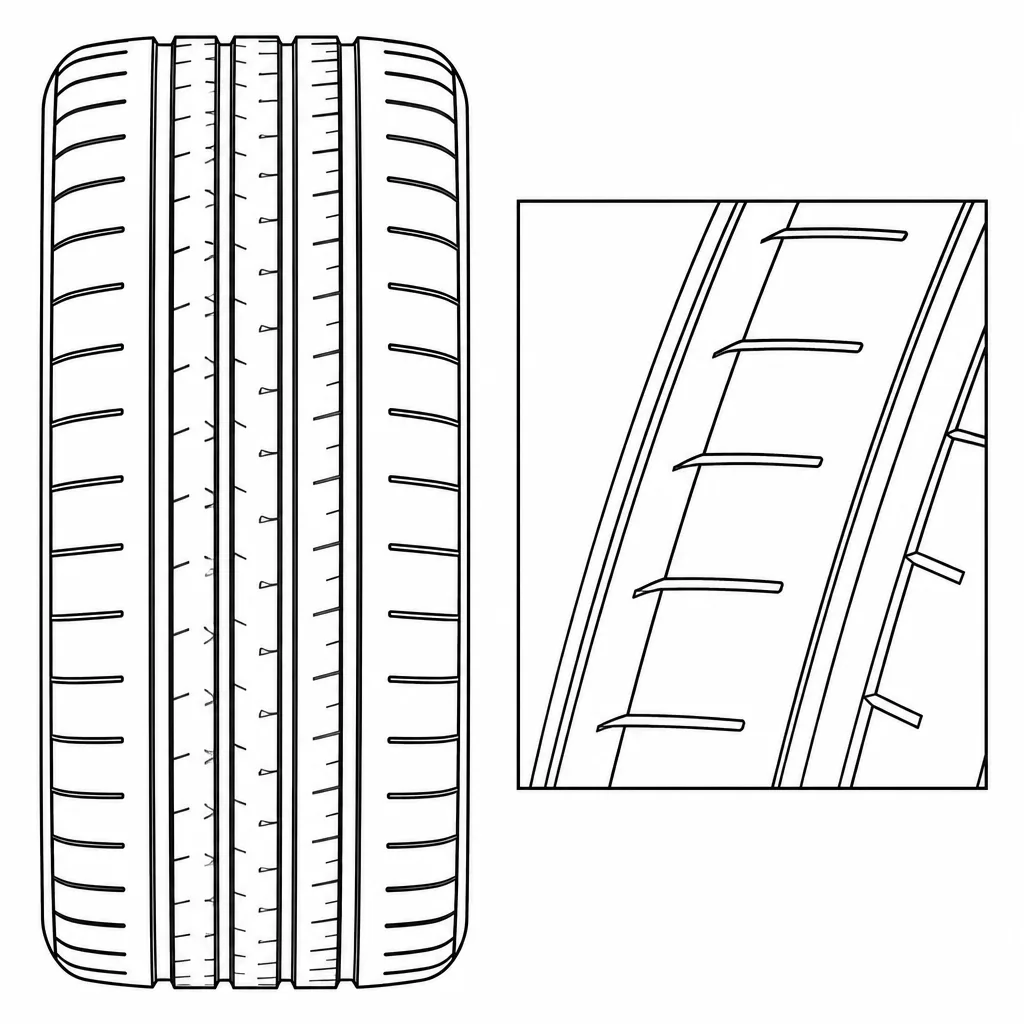 Schéma illustratif : Lamellisation de densité moyenne appliquée à des bandes relativement étroites