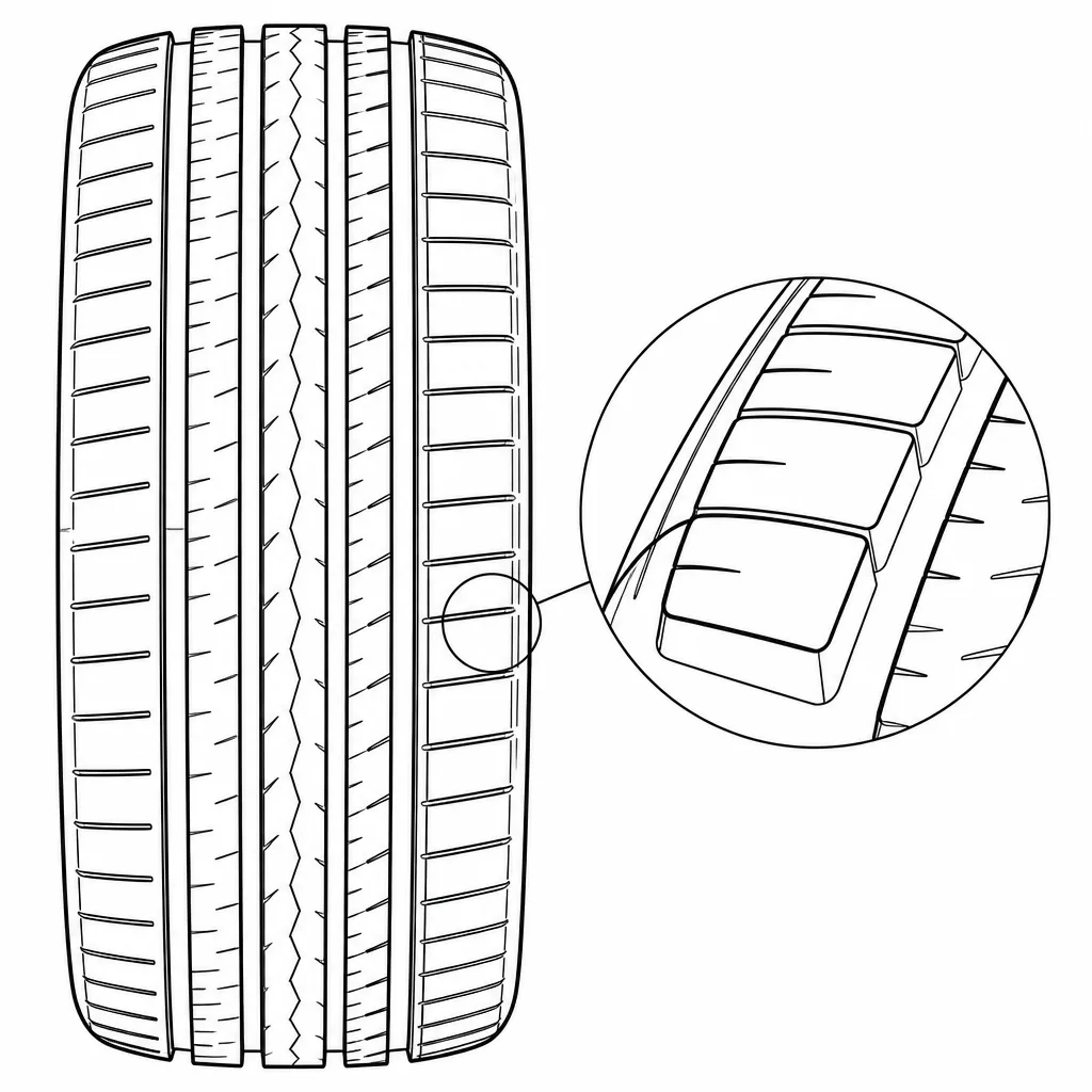 Schéma illustratif : Pavés périphériques à forte proportion de gomme et interruptions courtes