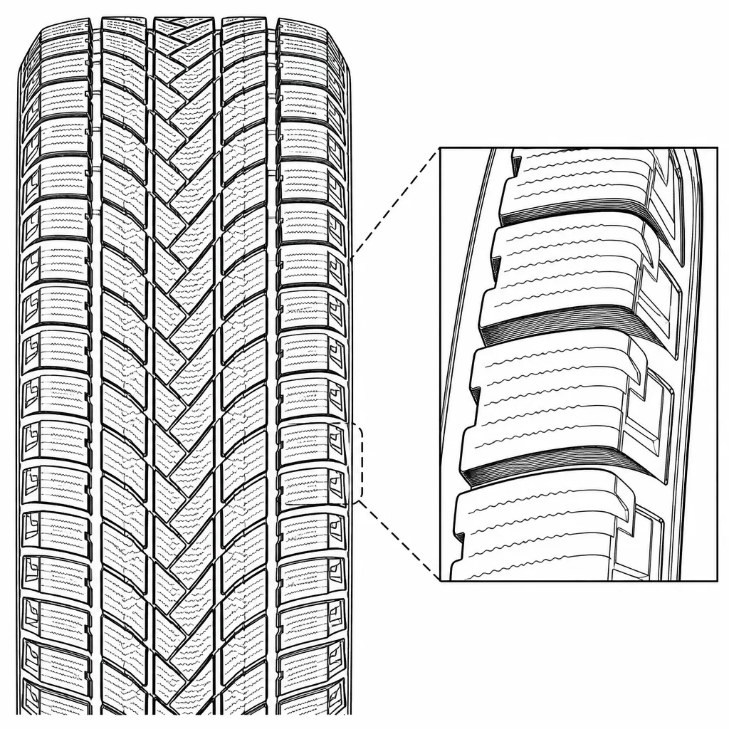 Schéma illustratif : Taux de gomme élevé entre les découpes des épaules