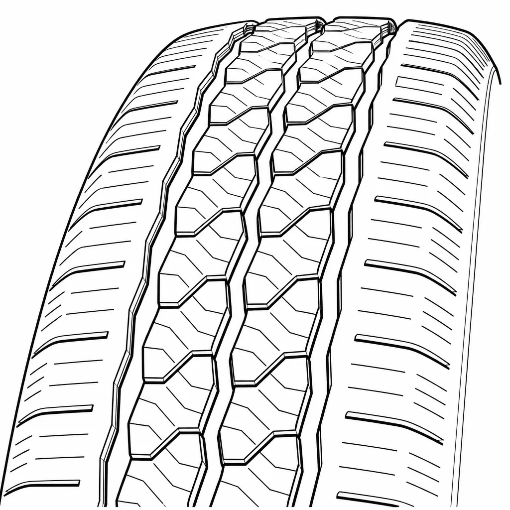 Schéma illustratif : Deux rangées centrales de petits pavés disposés en zigzag
