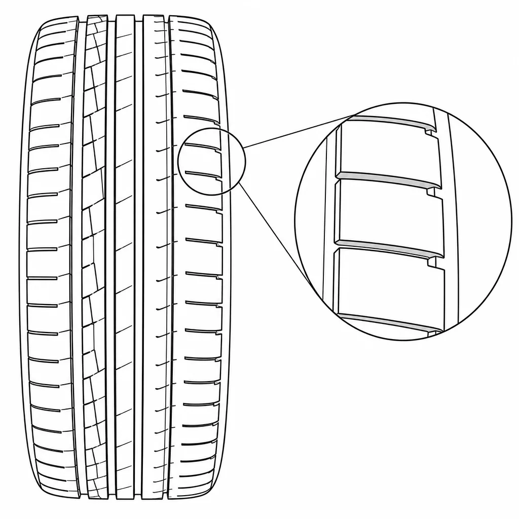 Schéma illustratif : Encoches des blocs d’épaule