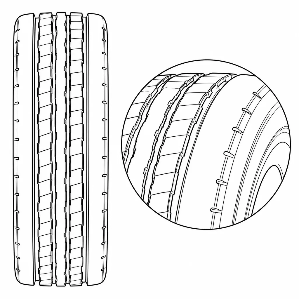 Schéma illustratif : Épaules à forte continuité de gomme