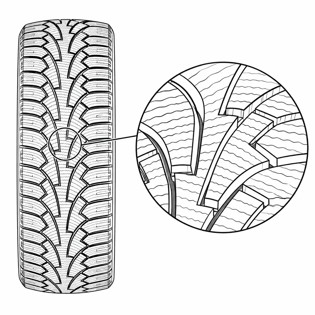 Schéma illustratif : Couloirs longitudinaux sinueux raccordés à des découpes obliques