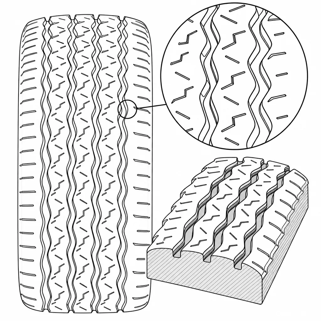 Schéma illustratif : Entailles transversales et obliques de densité moyenne