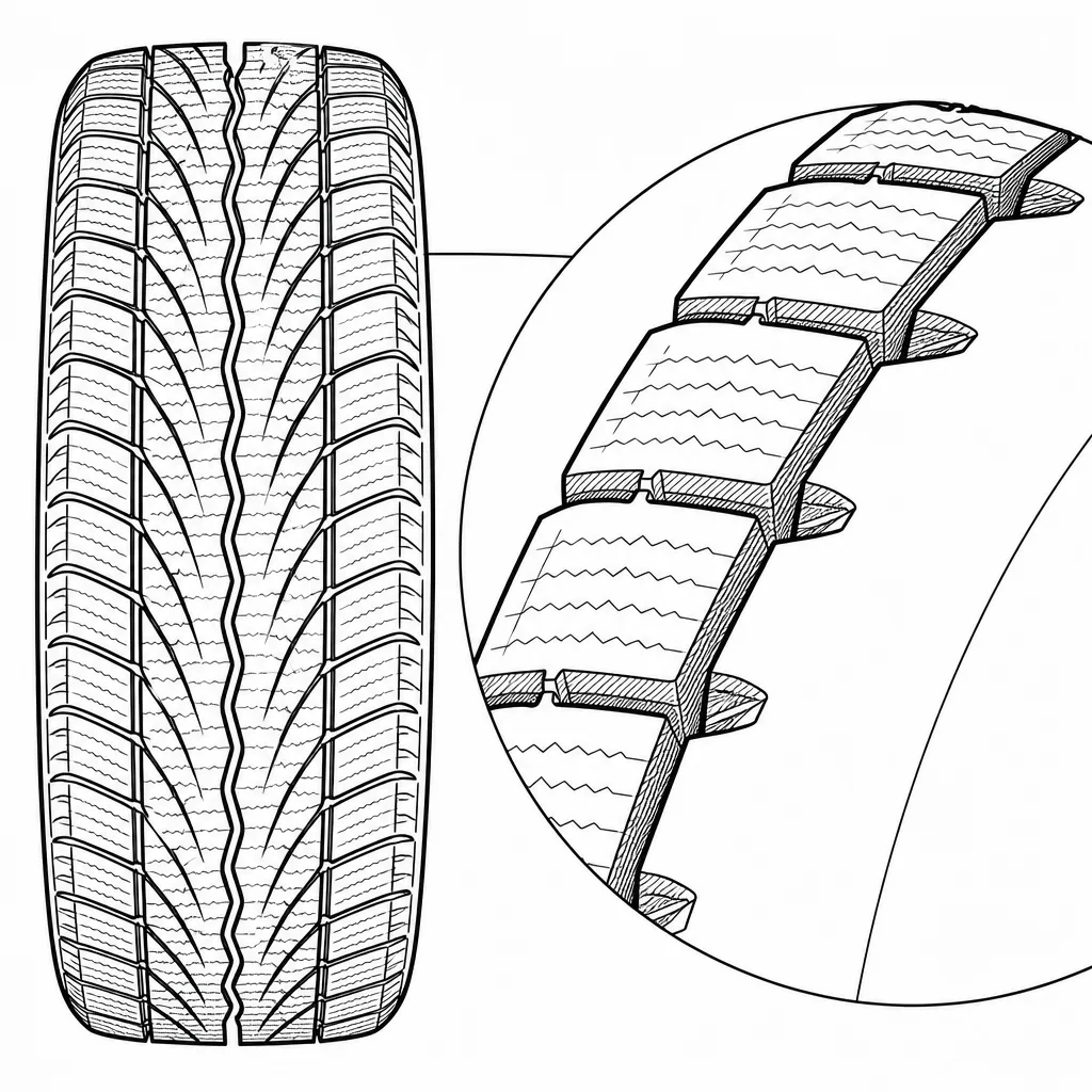 Schéma illustratif : Ponts de gomme périphériques entre les découpes de l’épaule