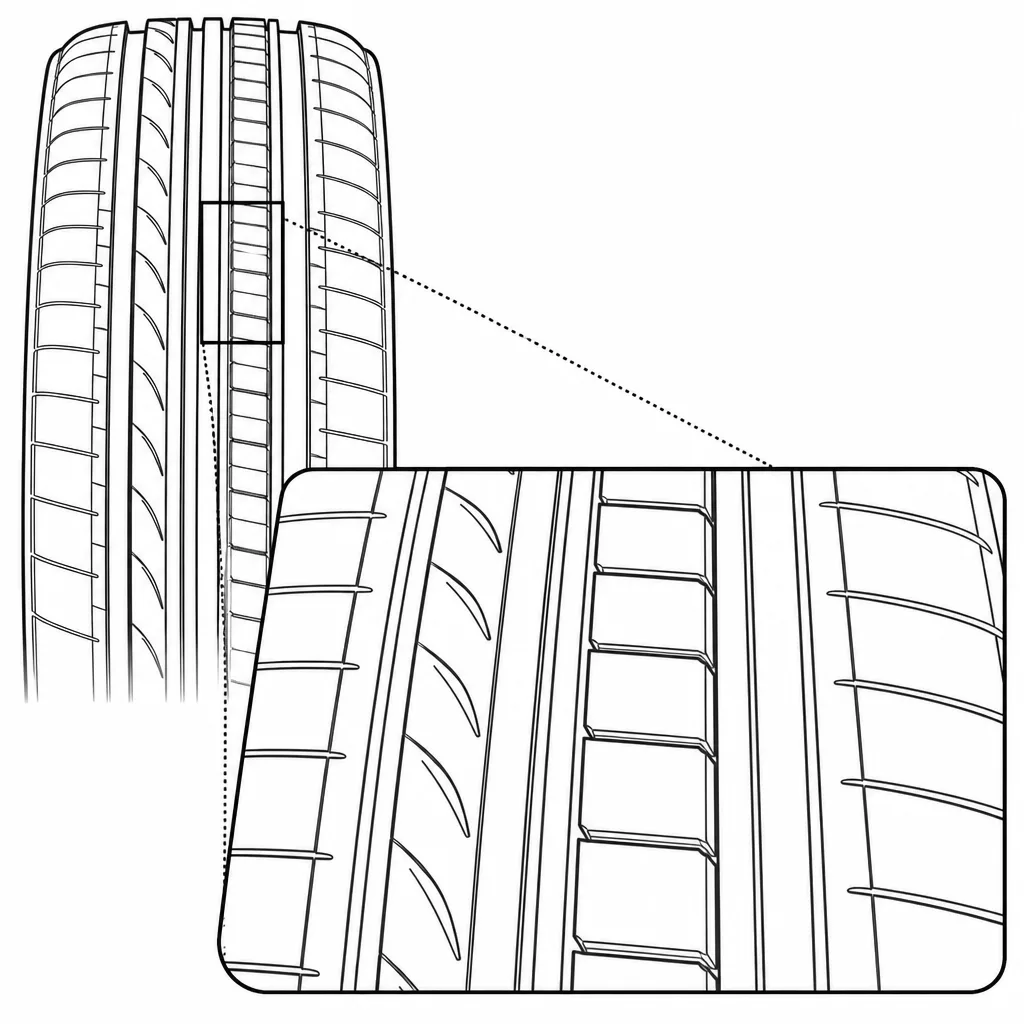 Schéma illustratif : Segments centraux rapprochés