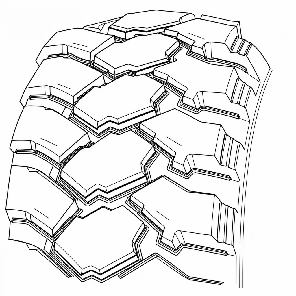 Schéma illustratif : Épaules à gros crampons séparés par des creux débouchants