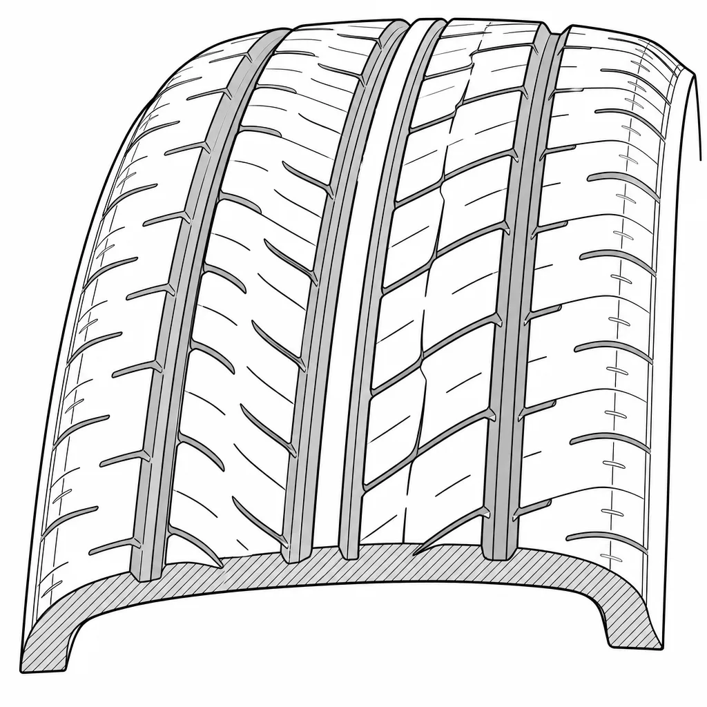 Schéma illustratif : Lamellisation moyenne, transversale et oblique, des pavés intermédiaires