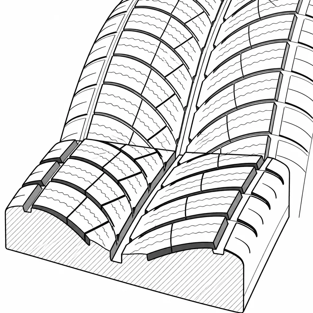 Schéma illustratif : Rangées obliques disposées en quinconce