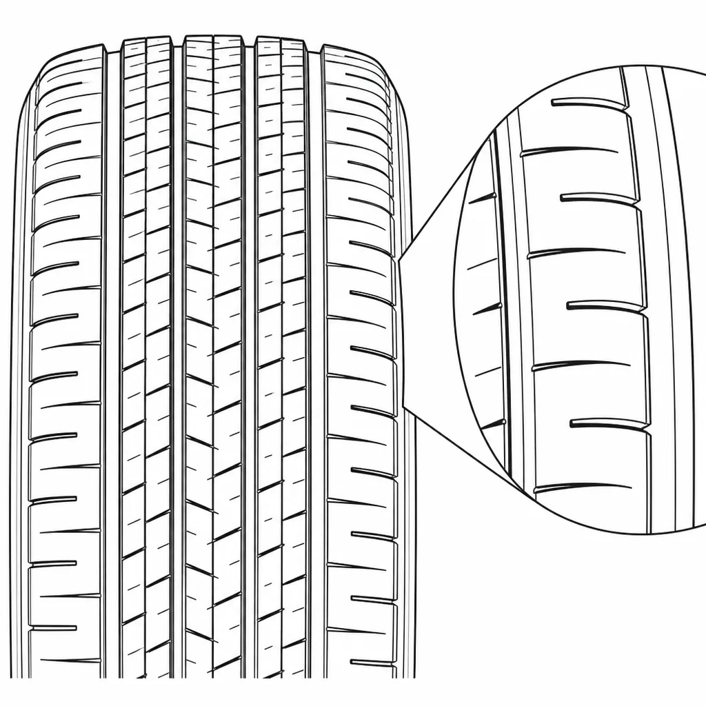Schéma illustratif : Épaules semi-continues à encoches transversales courtes