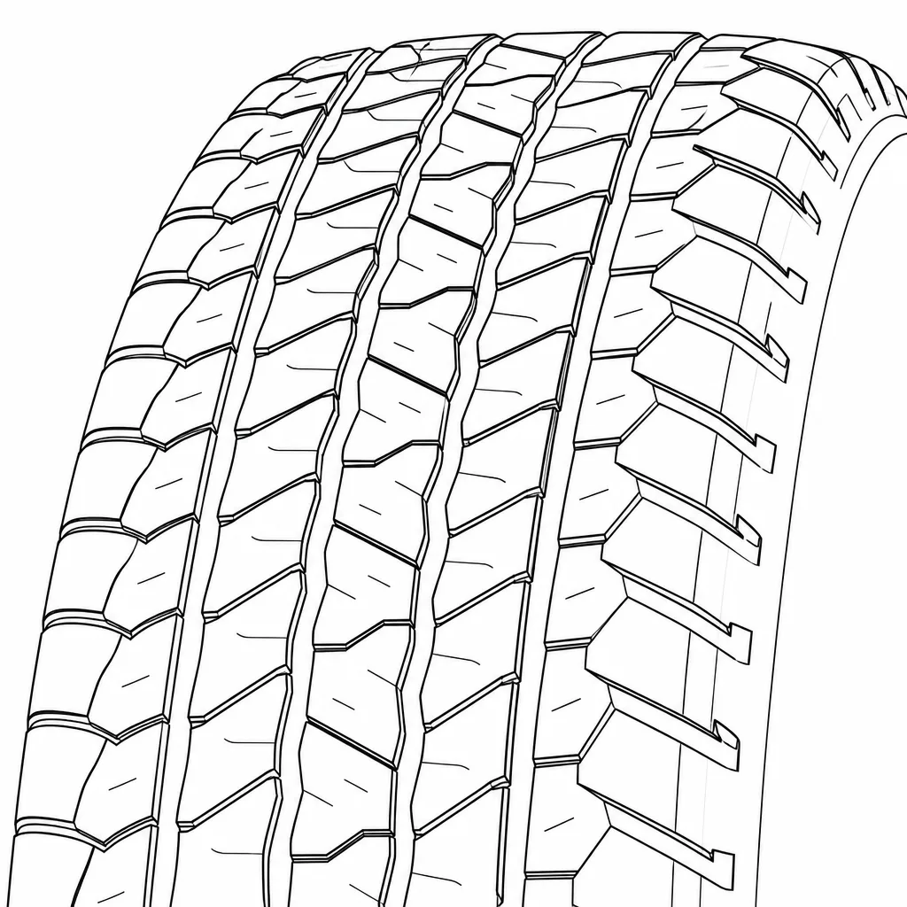Schéma illustratif : Faible proportion de gomme porteuse entre les quatre rainures principales dans la zone médiane