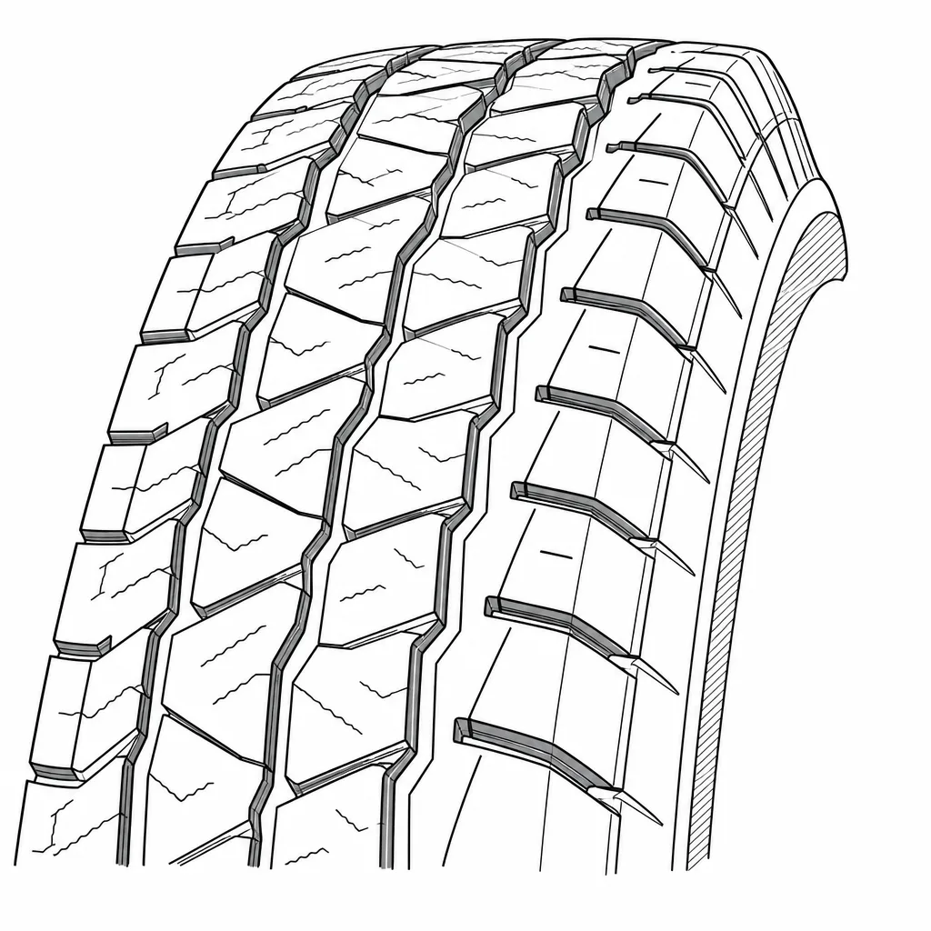 Schéma illustratif : Encoches latérales profondes séparant les grands blocs d’épaule