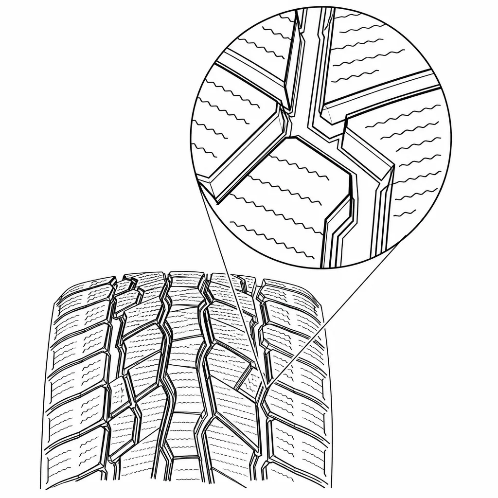 Schéma illustratif : Intersections entre passages sinueux et coupures obliques