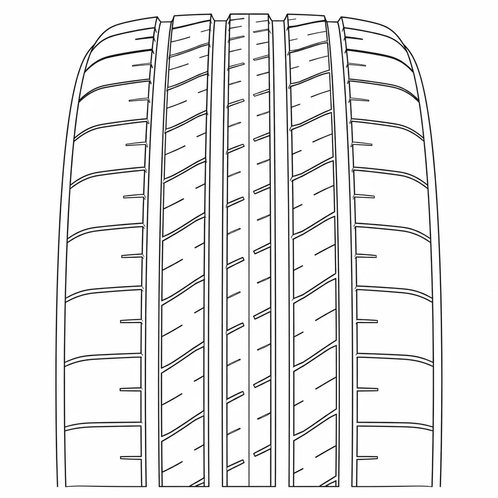 Schéma illustratif : Répartition symétrique des volumes de gomme